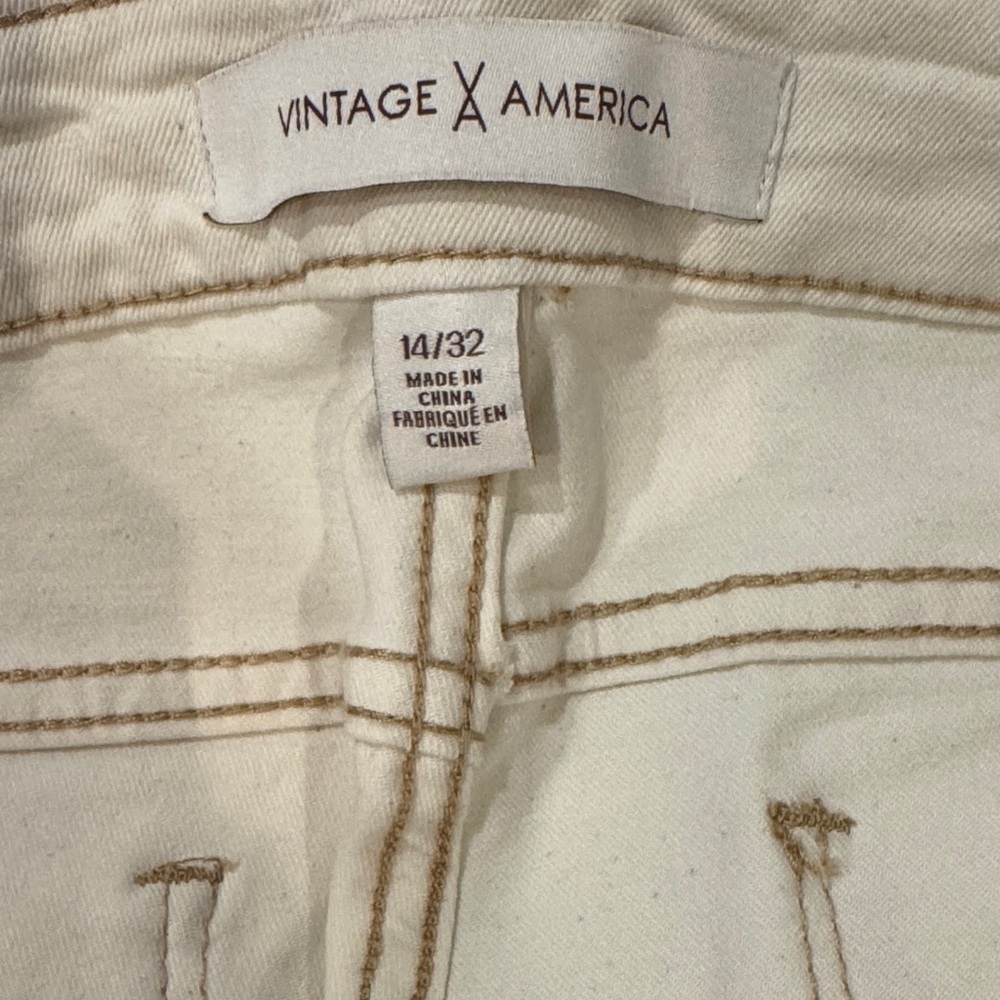 Vintage x America Off-White Denim Size 14 - Picture 3 of 5